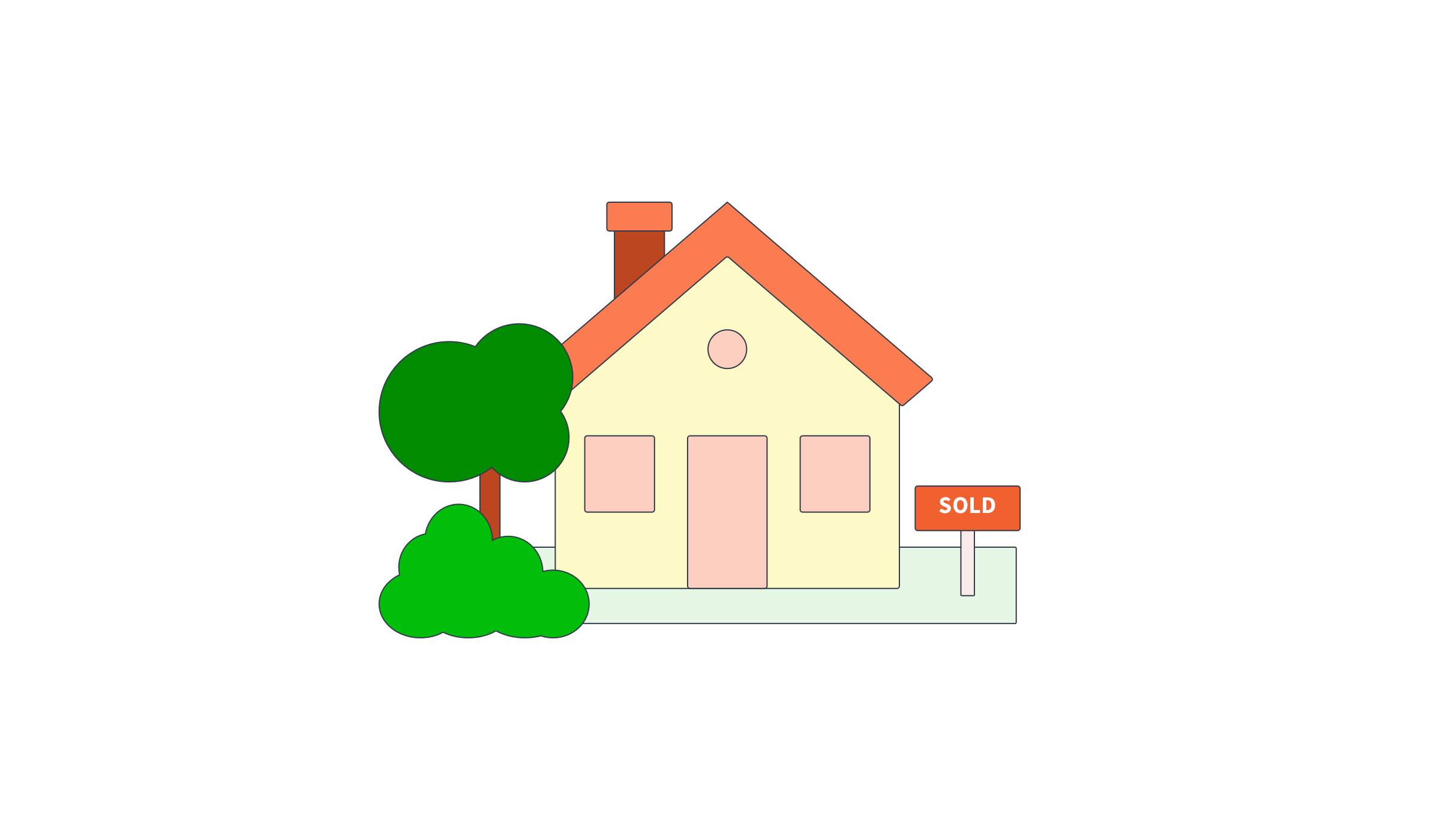 Illustration of house sold
